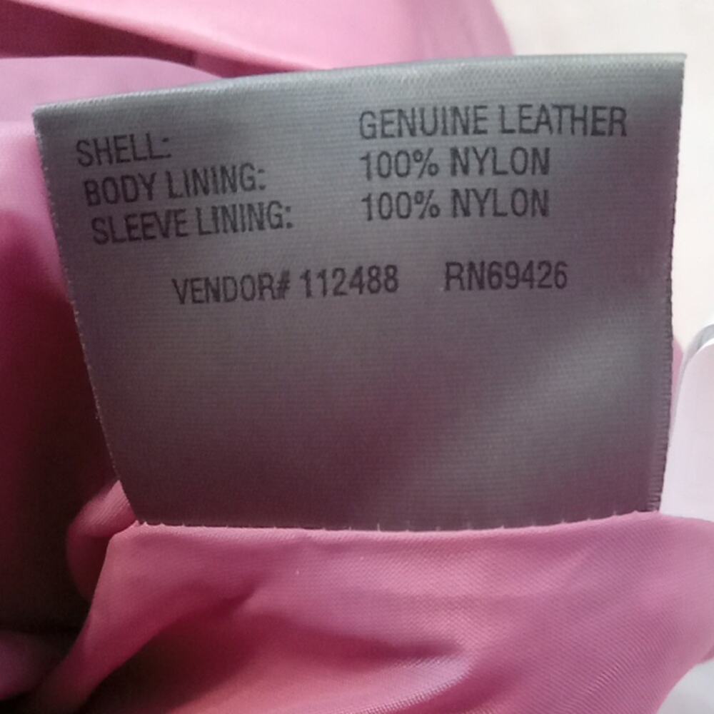 Wilsons Leather Maxima Women's Size Small Pink Leather Button-Up Jacket. Fun - Picture 9 of 10